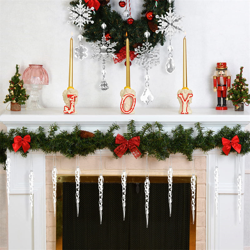 Christmas decorations ice bar transparent
