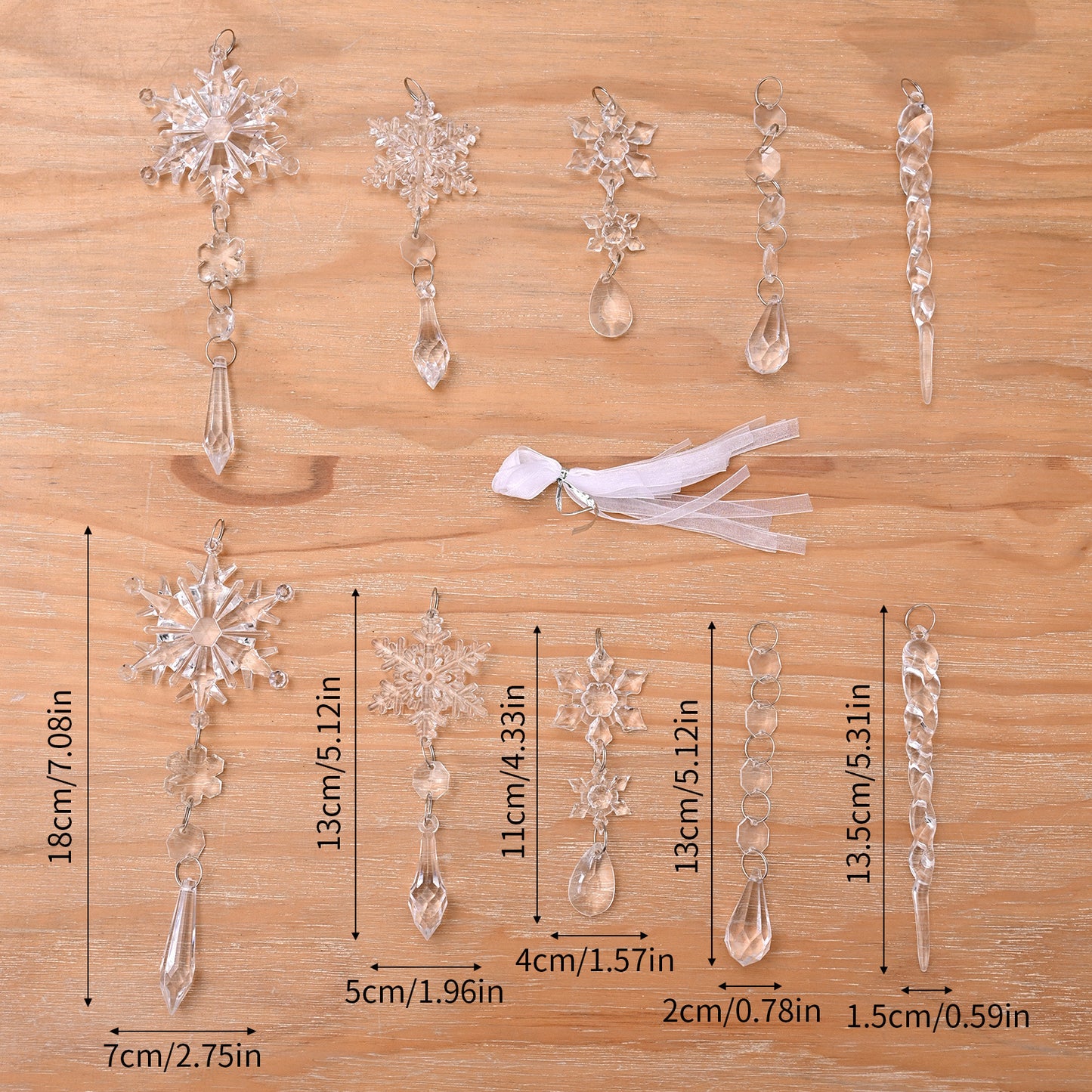 Christmas decorations ice bar transparent