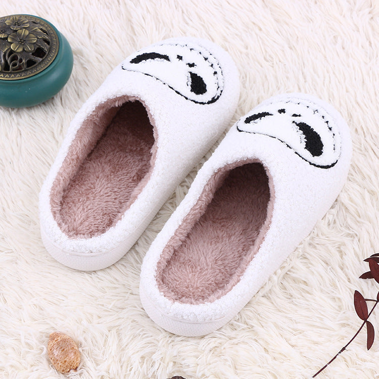 Halloween skull home slippers indoor funny non-slip home shoes winter warm bedroom slippers for women and men