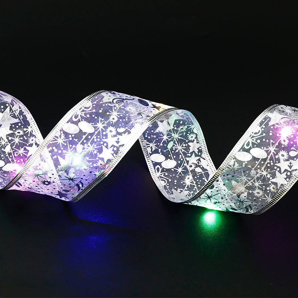Fairy Lights Christmas Ribbon Bow Tie