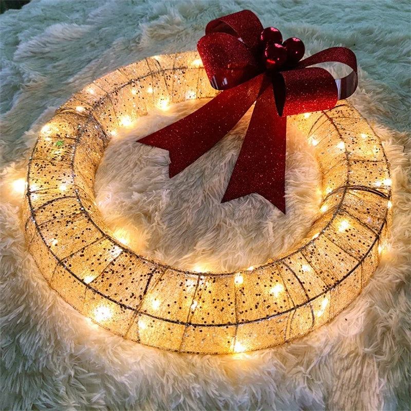 Christmas wreath 50CM LED warm light