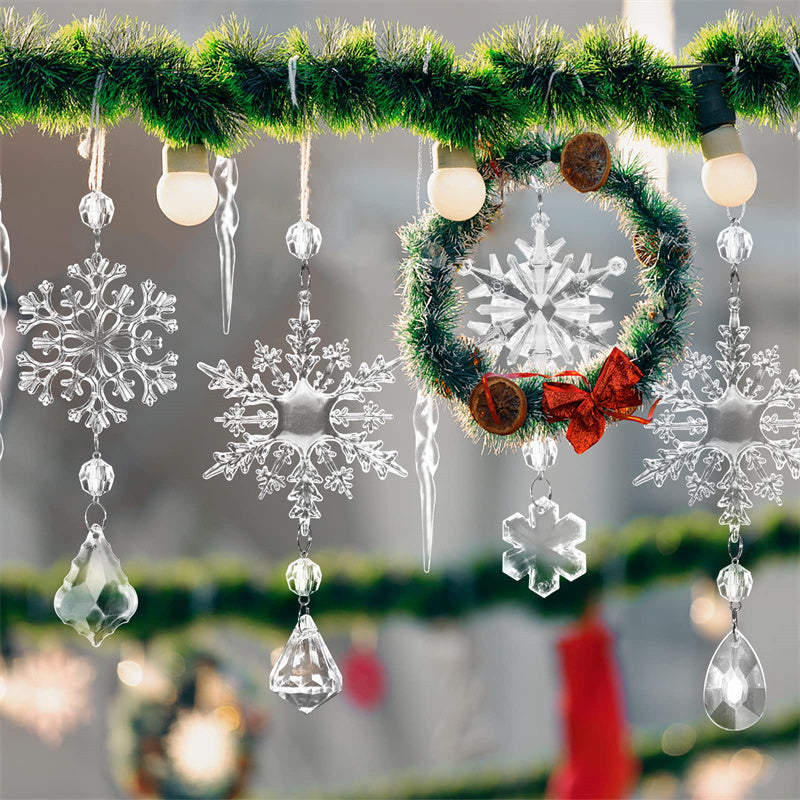 Christmas decorations ice bar transparent