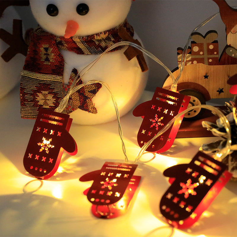LED Battery Light String Christmas Tree Deer Christmas Stocking