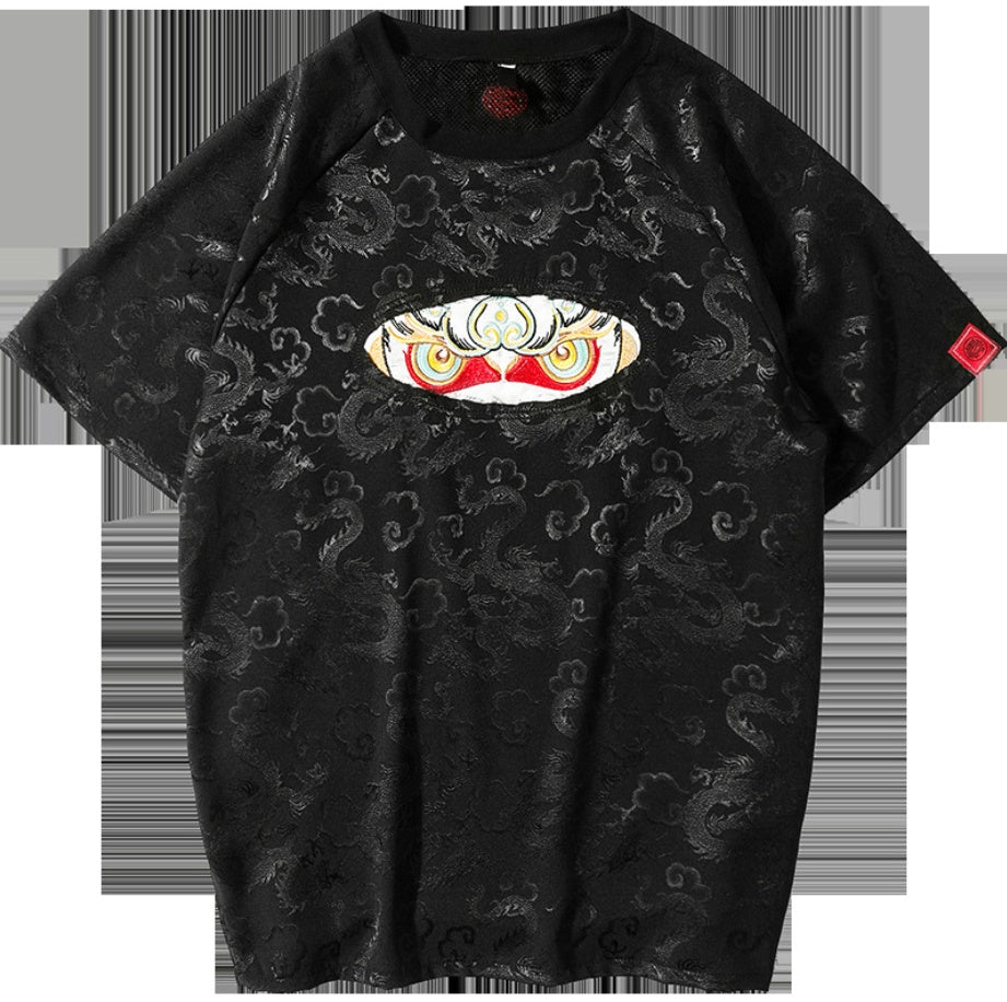 Embroidered Monkey King Retro Dragon T-shirt