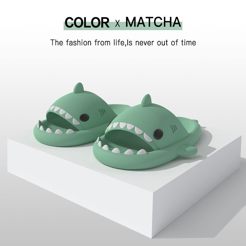 Children's trendy indoor and outdoor funny shark slippers