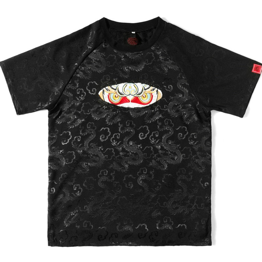 Embroidered Monkey King Retro Dragon T-shirt