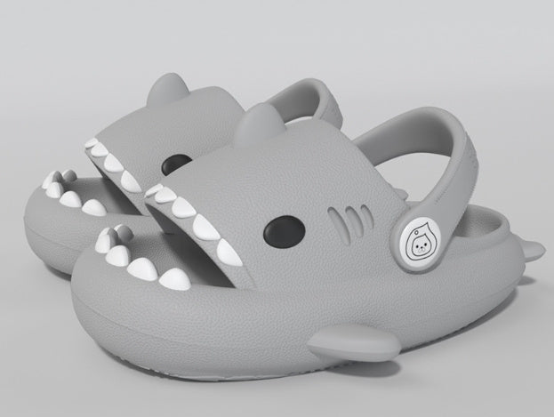 Shark Summer Children's Slippers Rainbow Shoes Children's Toddler Outdoor EVA Cartoon Print Cute Flat Heels Children's Beach Sandals