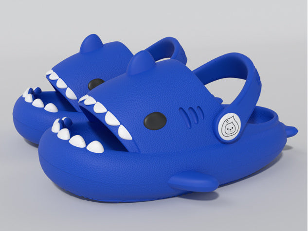 Shark Summer Children's Slippers Rainbow Shoes Children's Toddler Outdoor EVA Cartoon Print Cute Flat Heels Children's Beach Sandals