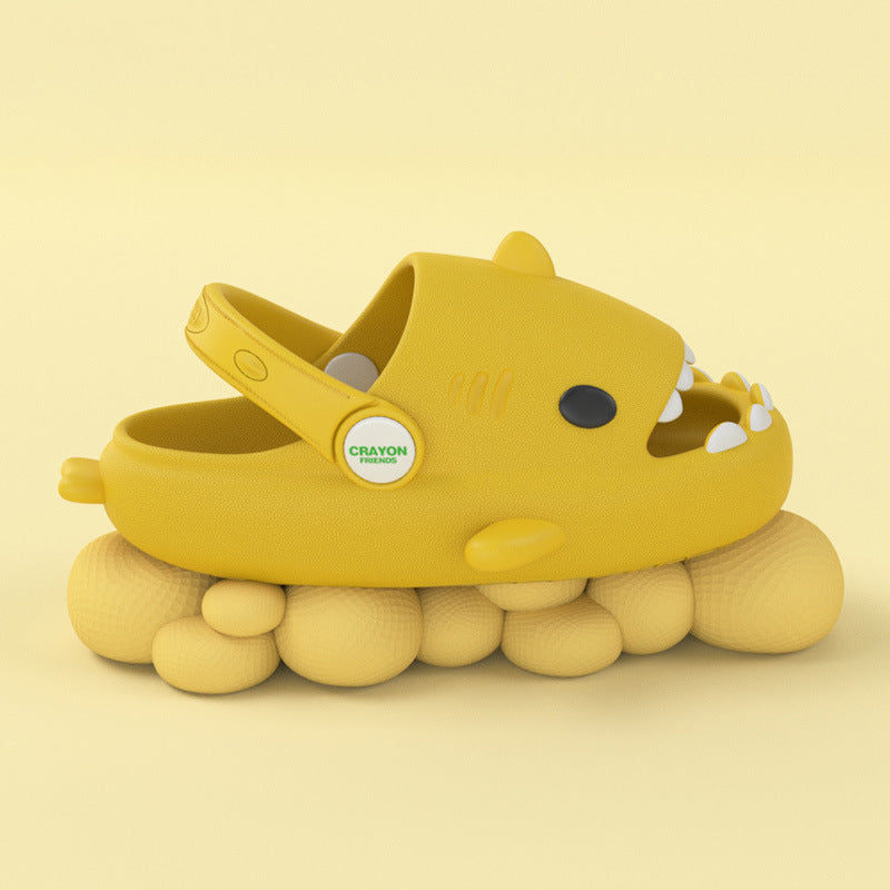 Shark Summer Children's Slippers Rainbow Shoes Children's Toddler Outdoor EVA Cartoon Print Cute Flat Heels Children's Beach Sandals