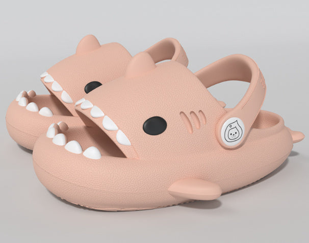 Shark Summer Children's Slippers Rainbow Shoes Children's Toddler Outdoor EVA Cartoon Print Cute Flat Heels Children's Beach Sandals