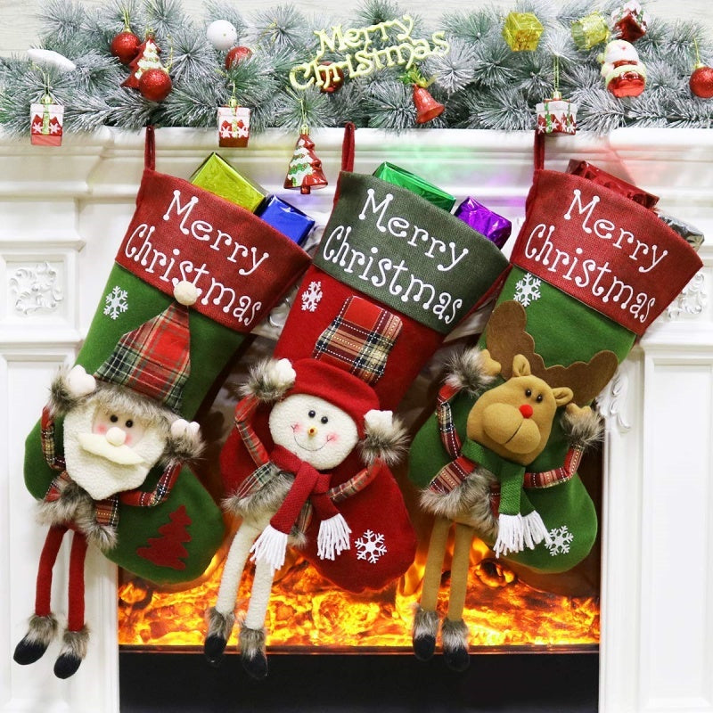 Christmas decorations Christmas big socks Christmas tree pendant