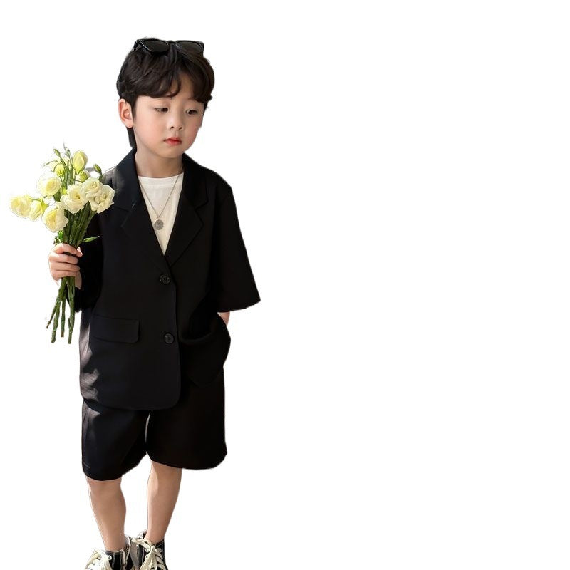 Boys Fashion Casual Short Sleeve Suit