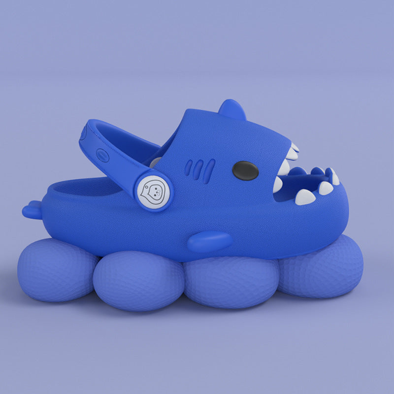 Shark Summer Children's Slippers Rainbow Shoes Children's Toddler Outdoor EVA Cartoon Print Cute Flat Heels Children's Beach Sandals